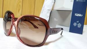  regular beautiful Hamasaki Ayumi put on Dior Diorg Rossi - Logo Icon big lens sunglasses light brown group × purple clear gradation Celeb favorite attached have 