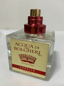 アクアディボルゲリ コーラル パフューム ACQUA DI BOLGHERI CORALLO CORAL タスカーニ　TUSCANY-ITALY 80ml ほぼ満タン　キャップなし