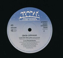 W-7 　JANIE 　JOHNSON　/　LOVE ON THE LINE　（W.GERMANY　12inch）_画像4