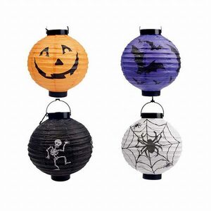 [bb6-a2] somewhat . shines horror lantern (4 kind full set ) Halloween in stock hanging lowering hook attaching safety battery type 