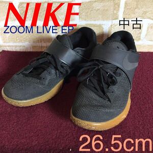 【売り切り!送料無料!】A-230 NIKE ZOOM LIVE EP!バスケットシューズ!黒!26.5cm!バッシュ!スポーツ!バスケ!中古!