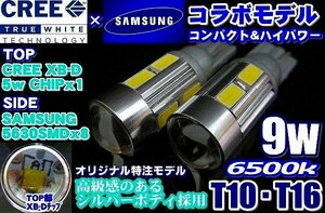 爆裂光9wコラボモデルT10/T16 CREE-5W XB-D&サムスン5630SMD8連　ポジション　バック