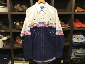 ビッグサイズ WRANGLER EAGLE FLAG WESTERN SHIRT SIZE XL ラングラー イーグル 星条旗 ウエスタン シャツ 長袖