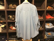 ビッグサイズ WRANGLER CHAMBRAY WESTERN SHIRT SIZE XXL ラングラー シャンブレー ウエスタ シャツ 長袖 スナップボタン_画像2