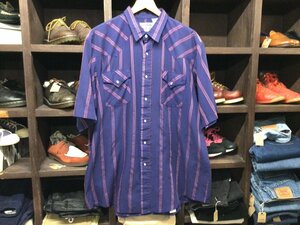 70 80’S MADE IN CANADA WESTERN CRAFT STRIPE SHIRT SIZE L? ヴィンテージ カナダ製 ウエスタン クラフト ストライプ シャツ 半袖