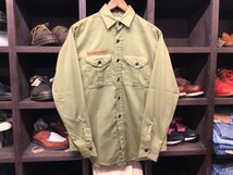 80 90'S BOY SCOUTS OF AMERICA WORK SHIRT SIZE 14 ヴィンテージ ボーイスカウト ワーク シャツ 長袖_画像1