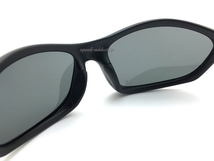 POLARIZED SPORT RUBBER TEMPLE FIT SUNGLASS 艶消しBLACK × 偏光SMOKE/スポーツラバーテンプルフィットサングラスドライブバイカー軽量_画像7