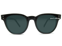 CLASSIC BOSTON SUNGLASS BLACK × SMOKE/クラシックボストンサングラス黒縁ぶちフレームシェイプuv紫外線カット花粉症防塵防風アイウェア_画像3