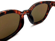 WELLINGTON SUNGLASS for JAPANESE べっ甲 × BROWN/ウェリントンサングラスデミべっ甲柄バイクブラウンレンズ日本人向けアジアンフィット_画像6