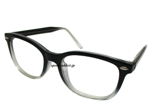 強化SQUARE WELLINGTON SUNGLASS BLACK HALF × CLEAR/ブラックハーフグラデーションスクエアフレームサングラスアイウェア四角シェイプ