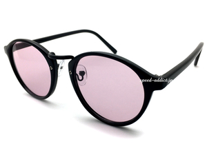 BOSTON SUNGLASS for JAPANESE SUNGLASS BLACK・BLACK × LIGHT PINK/ボストンサングラスカラーレンズアジアンフィット定番フレーム