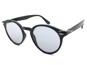 CLASSIC ROUND BOSTON SUNGLASS BLACK × LIGHT SMOKE/クラシックラウンドボストンサングラスブラック黒縁黒ぶちフレーム丸型クラシカル