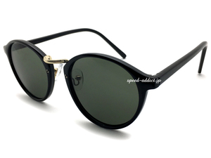 BOSTON SUNGLASS for JAPANESE SUNGLASS BLACK・GOLD × GREEN/ボストンサングラス男女兼用定番フレーム定番レトロクラシック紫外線カット