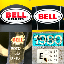 送料無料 純正バイザー付 BELL MOTO4 YELLOW 59cm/ベルモト4黄イエロービンテージヘルメットvmxオフロードモトクロスオフ車moto3moto star_画像3