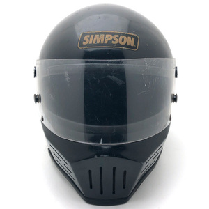 送料無料 純正シールド付 SIMPSON M32 BLACK 57cm/シンプソン黒ブラックビンテージヘルメットsuper bandit9スーパーバンディット13m30m61