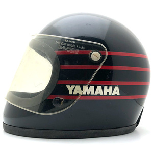 送料無料 純正シールド付 YAMAHA BORDER BLACK 56cm/ヤマハ黒ブラックビンテージヘルメットsr400xs650tx750tw200rz250rx350rd250dx25070s
