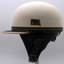 送料無料 60's A.G.V. HALF HELMET WHITE 54cm/agvビンテージヘルメット白ベスパstadiumowenvespanortonpiaggioランブレッタドゥカティ70s_画像1