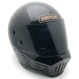 送料無料 純正シールド付 SIMPSON M32 BLACK 59cm/シンプソン黒ブラックビンテージヘルメットsuper bandit9スーパーバンディット13m30m61