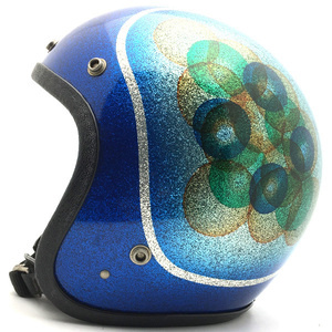送料無料 SAFETECH DOT BLUE × GREEN 59cm/セーフテック青ブルー緑ビンテージヘルメットハーレーチョッパーバイクパンショベルヘッド70s