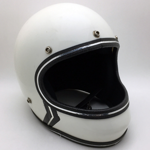 送料無料 FULLFACE WHITE 59cm/白ビンテージヘルメットハーレー族ヘルカフェヘル国産旧車會暴走族madmaxbellベスルター120starIIIIIiii70s