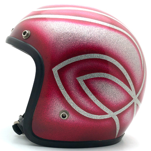 送料無料 Dead Stock 新品 PREMIER GEOMETRIC FLAMES PINK 59cm/デッドストックnos炎ピンクビンテージヘルメットフレイムスファイヤー70s