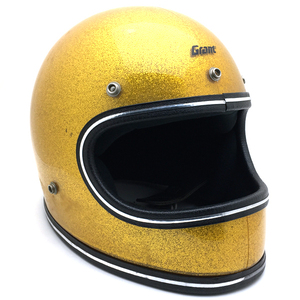 送料無料 Dead Stock 新品 箱付 GRANT GOLD METALFLAKE 59cm/デッドストック金ゴールドビンテージヘルメット族ヘル国産旧車madmaxハーレー