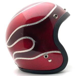 送料無料 STERLING PRO FLAMES RED 57cm/フレイムス赤レッドビンテージヘルメット炎ファイヤーパターンフレアハーレーチョッパーバイク70s