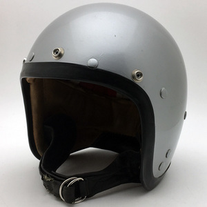 送料無料 60's Wストラップ A.G.V. SILVER 56cm/agvビンテージヘルメット銀トライアンフbsanortonducatiベスパmvアグスタモトグッチbmw70s