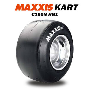 フロント2本セット MAXXIS HG1 C190N カート用タイヤ 10x4.50-5 2PR ホワイトレタリング KART TIRE 法人宛送料無料