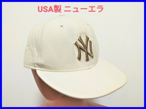 即決! USA製 NEW ERA 59FIFTY ニューエラ NYヤンキース MLB ベースボールキャップ サイズ 7 3/8 (58.7cm)