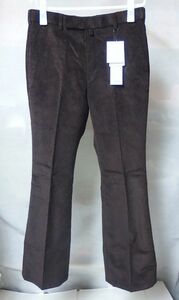 21SS JOHN LAWRENCE SULLIVAN ジョンローレンスサリバン 別注 CORDUROY FLARED PANTS コーデュロイ フレア パンツ 44茶 brisbane moss 生地