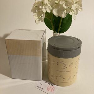 未使用　サマンサモスモス　フードポット　　イエロー　花柄　ステンレス　350ml 送料510円