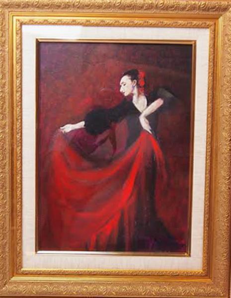 2496 Titre : Passion espagnole Peinture acrylique de Kyoko Takahagi, ouvrages d'art, peinture, acrylique, gouache