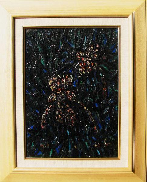 2528 لوحة زيتية تاكيتو أيهارا أوركيد 1970 F4, تلوين, طلاء زيتي, اللوحة التجريدية
