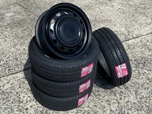 送料無料/オシャレ鉄ちん 14インチ4.5J+45 TOYO SD-K7 165/55R14 72V ブラックCAP ムーブキャンバス/スペーシア/N-ONE/ウエイク/軽自動車_画像2