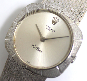【ROLEX】ロレックス　チェリーニ　手巻き K18WG　ホワイトゴールド　Ref.3878　Cal.1600　29番　アンティーク 腕時計