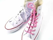 靴紐 シューレース 丸タイプ ライン 白ピンク 70cm_画像3