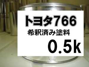 ◆ トヨタ766　塗料　ターコイズ　ダイナ　希釈済　0.5ｋ　７６６