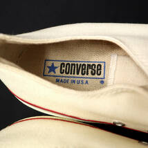 デッドストック 80s ビンテージ CONVERSE コンバース ALL STAR オールスター USA製 当て布 サイドステッチ スニーカー 古着 シューズ 赤箱_画像6