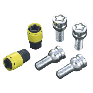 R.A.C wheel lock bolt M12 x 1.5 R12 spherical surface neck under 25mm total length 47.5mm 4 pcs insertion . key 2 ps attaching 