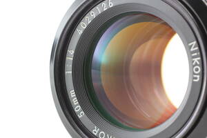 【美品】Nikon NIKKOR AI 50mm f/1.4 MF Lens 50/1.4 ニコン ニッコール 340@8f