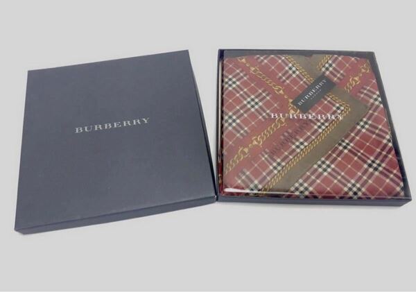 K126 未使用 BURBERRY バーバリー 大判 ハンカチ スカーフにも！