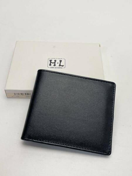 D780 新品 HENRI-LUC CHAPUIS アンリ・リュ・シャピュイ 二つ折り財布 ブラック