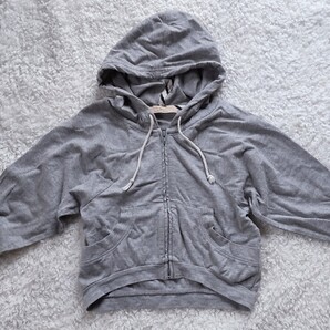 GLOBAL WORK kids L 七分袖変形ZIPパーカー ジップパーカー