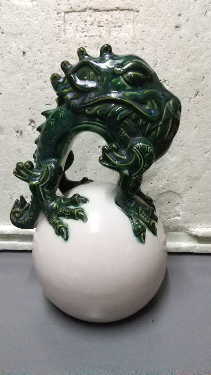 開運 龍龍神中国古美術 中国骨董 白銅製品 【風水置物【龍如意】】 時代物 珍品
