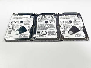 【J-248】■送料無料■ 中古 HGST HDD500GB 2.5インチ 厚さ7mm 3枚セット動作保証品