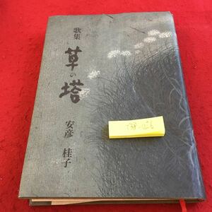 Y38-026 歌集 草の塔 安彦桂子 原始林叢書 237号 平成6年発行 十勝川 中標津 ヨーロッパへ 北大構内 成人式 地吹雪 彫刻美術館 など