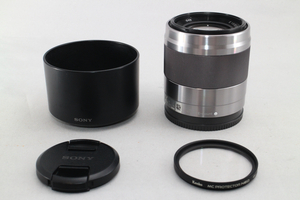 3631- ソニー SONY 単焦点レンズ E 50mm F1.8 OSS SEL50F18 シルバー 良品
