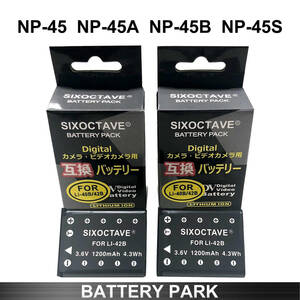 富士フイルム NP-45、NP-45A、NP-45B、NP-45S 互換バッテリー2個 チェキ：instax mini 90 ネオクラシック、instax SHARE SP-2