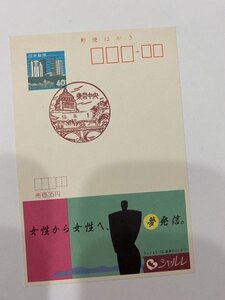 即決　官白　広告はがき　消印　エコーはがき　東京中央　シャルレ　風景印